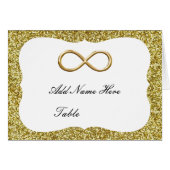 Parties scintillant d'or Infinie Table Place Carte (Devant Horizontal)