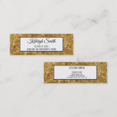 Parties scintillant d'or - Insérez la carte de nom (Devant / Derrière)