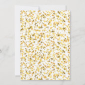 Parties scintillant d'or Invitation Baby shower Li (Dos)