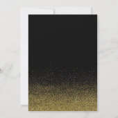 Parties scintillant d'or Invitation d'anniversaire (Dos)