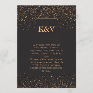 Parties scintillant d'or Invitation personnalisée