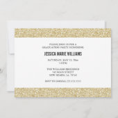 Parties scintillant d'or Invitations de la partie (Dos)