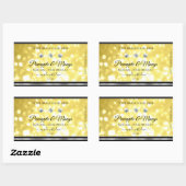 Parties scintillant d'or jaune Étiquettes Diamants (Feuille)