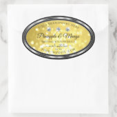 Parties scintillant d'or jaune Étiquettes Diamants (Sac)