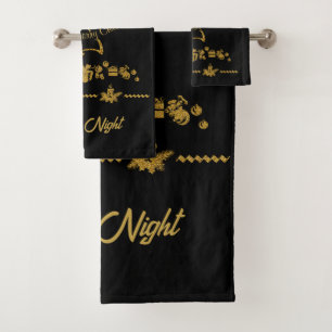 Parties scintillant d'or Joyeux Noël, Père Noël