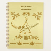 Parties scintillant d'or Joyeux Noël, Père Noël en (Devant)