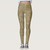 Parties scintillant d'or - Leggings en verre chic (Devant)