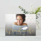 Parties scintillant d'or Lycée Lycée Faire-part ph (Debout devant)