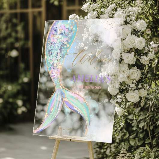 Parties scintillant d'or Mermaid Queue sous la mer