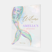 Parties scintillant d'or Mermaid Queue sous la mer (Angle)