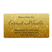 Parties scintillant d'or moderne bougies Étiquette (Devant)