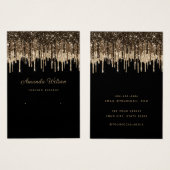 Parties scintillant d'or moderne Driving carte d'a (Devant & derrière)