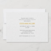 Parties scintillant d'or moderne Invitations de gr (Dos)