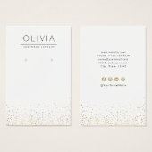 Parties scintillant d'or moderne montre à oreille  (Devant & derrière)