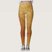 Parties scintillant d'or moderne Sparkle Leggings  (Devant)