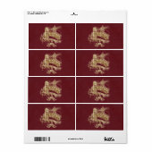 Parties scintillant d'or Noël - Étiquette (Feuille entière)