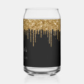 Parties scintillant d'or noir 21e anniversaire (Gauche)