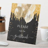 Parties scintillant d'or noir gouttes signe du liv (In SItu)