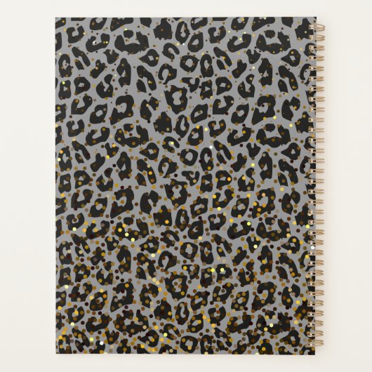 Parties scintillant d'or noir motif Leopard 2024 (Dos)