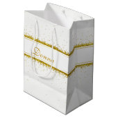 Parties scintillant d'or Nom Confetti - Sac cadeau (Dos Angle)