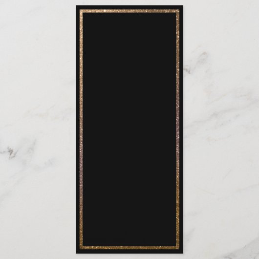 Parties scintillant d'or Numéro de tableau Menu pe (Dos)