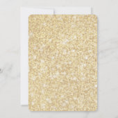 Parties scintillant d'or "One" première carte d'an (Dos)