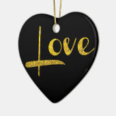 *~* Parties scintillant d'or Ornement d'amour du c (Gauche)