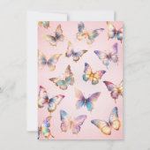 Parties scintillant d'or Papillon Invitation d'ann (Dos)