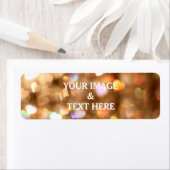 Parties scintillant d'or personnalisée Étiquette r (En situation)