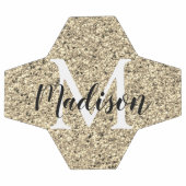 Parties scintillant d'or personnalisée Monogram Ch (Plat)