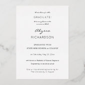 Parties scintillant d'or photo VER Foil Faire-part (Verso)