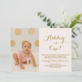 Parties scintillant d'or première invitation anniv (Debout devant)