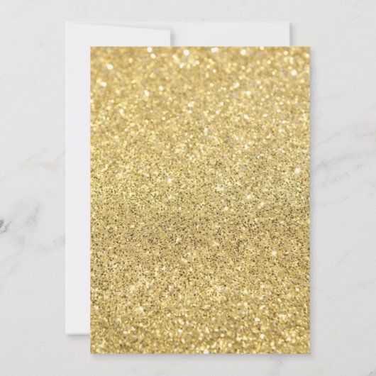 Parties scintillant d'or quatrième invitation anni (Dos)