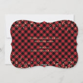 Parties scintillant d'or Red Buffalo Plaid Cartes (Dos)