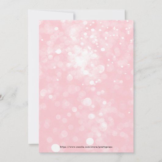 Parties scintillant d'or rose 40e Invitation d'ann (Dos)