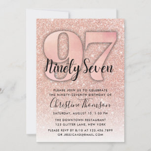 Parties scintillant d'or rose 97e Invitation d'ann