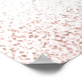 Parties scintillant d'or rose Affiche de bienvenue (Coin)