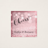 Parties scintillant d'or Rose Bokeh & Typography B (Dos)