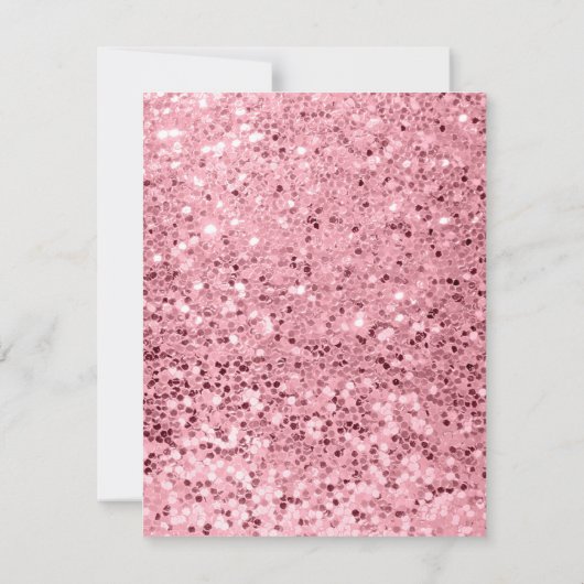 parties scintillant d'or Rose de carte de directio (Dos)