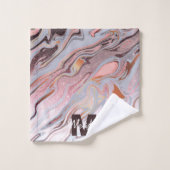 parties scintillant d'or rose et marbre (Gant de toilette)