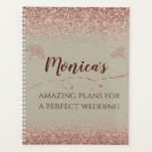 Parties scintillant d'or rose Feuilles Gingko sur  (Devant)