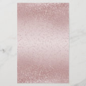 Parties scintillant d'or Rose floral - Programme (Dos)