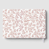 Parties scintillant d'or rose moderne livre d'hôte (Verso)