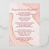 Parties scintillant d'or rose Phuile Faire-part de (Verso)