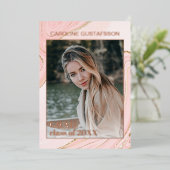 Parties scintillant d'or rose Phuile Faire-part de (Debout devant)