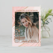 Parties scintillant d'or rose Phuile Faire-part de (Debout devant)