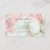 Parties scintillant d'or rose rose  carte de visit (Dos)