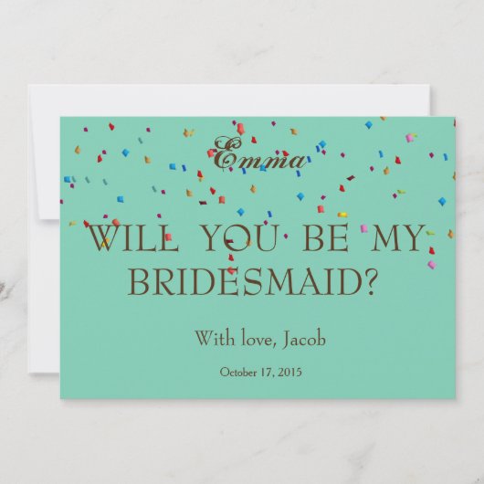 Parties scintillant D'Or Serez-Vous Mon Invitation (Devant)