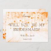 Parties scintillant D'Or Serez-Vous Mon Invitation (Devant / Derrière)