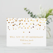 Parties scintillant D'Or Serez-Vous Mon Invitation (Debout devant)